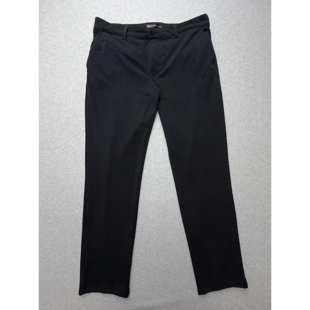 TravisMathew Pants Mens 36x30 Black Stretch Chino Straight Casual Golf